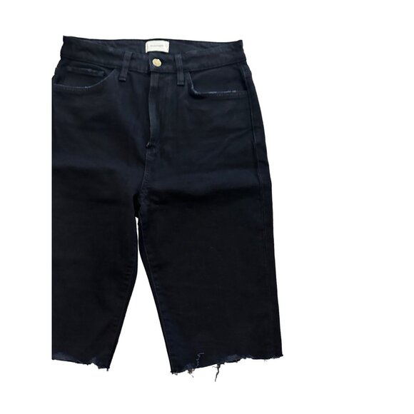 FAVORITE DAUGHTER Black Bermuda Denim Shorts Size 27 NEW - Picture 3 of 7